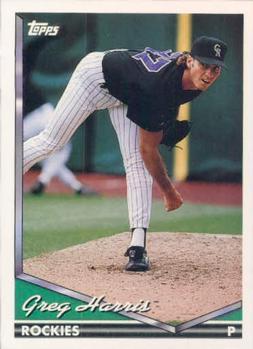 #18 Greg Harris - Colorado Rockies - 1994 Topps Baseball