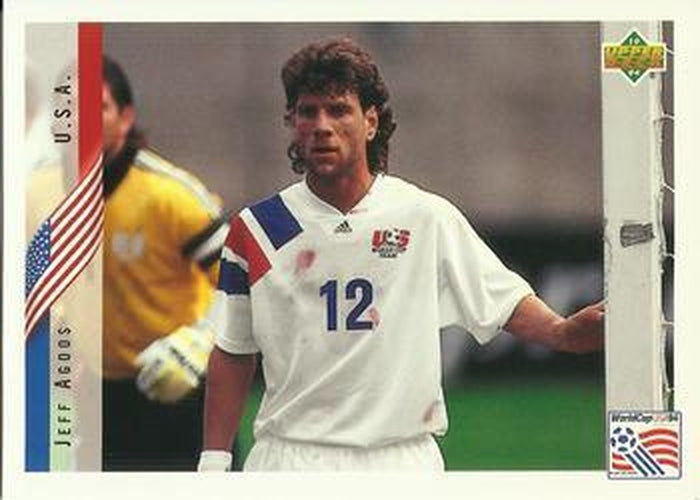 #18 Jeff Agoos - USA - 1994 Upper Deck World Cup Contenders English/Spanish Soccer