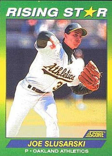 #18 Joe Slusarski - Oakland Athletics - 1992 Score 100 Rising Stars Baseball