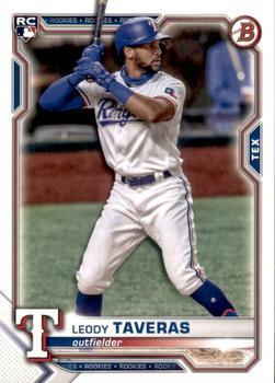 #18 Leody Taveras - Texas Rangers - 2021 Bowman Baseball