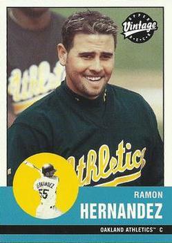 #18 Ramon Hernandez - Oakland Athletics - 2001 Upper Deck Vintage Baseball