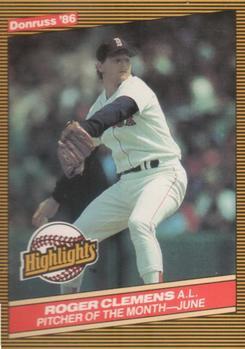 #18 Roger Clemens - Boston Red Sox - 1986 Donruss Highlights Baseball