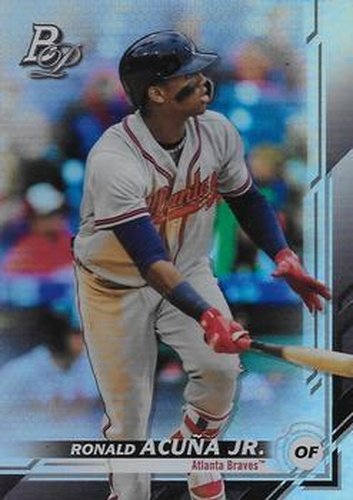 #18 Ronald Acuña Jr. - Atlanta Braves - 2019 Bowman Platinum Baseball