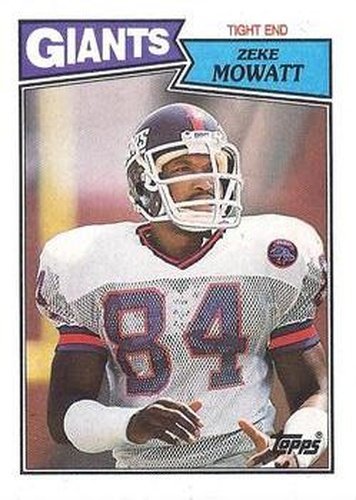 #18 Zeke Mowatt - New York Giants - 1987 Topps Football