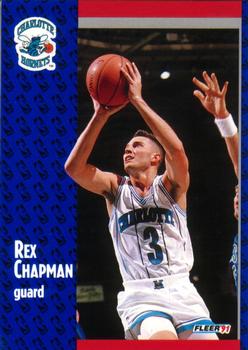 #18 Rex Chapman - Charlotte Hornets - 1991-92 Fleer Basketball