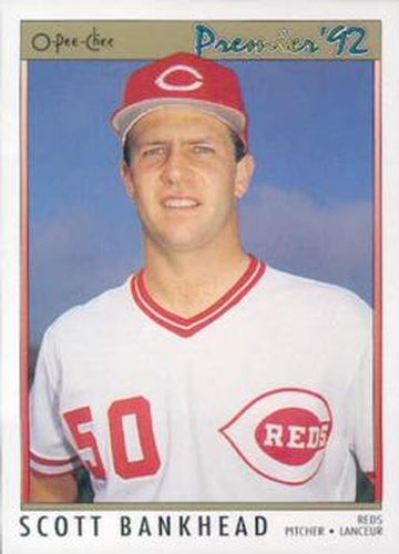 #18 Scott Bankhead - Cincinnati Reds - 1992 O-Pee-Chee Premier Baseball