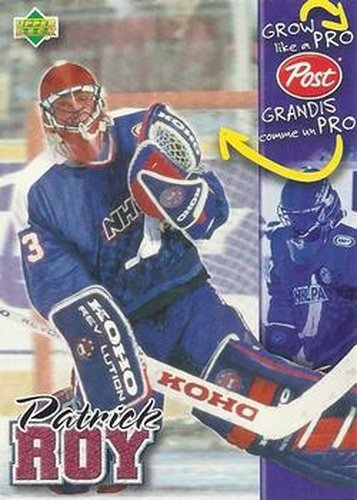 #18 Patrick Roy - Colorado Avalanche - 1996-97 Upper Deck Post Cereal Hockey