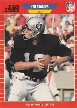 #18 Ken Stabler - Oakland Raiders - 1989 Pro Set Football - Announcers