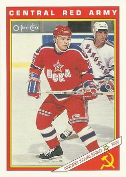 #18R Andrei Kovalenko - CSKA Moscow - 1991-92 O-Pee-Chee Hockey - Sharks & Russians