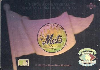 #NNO New York Mets - New York Mets - 1992 Upper Deck Baseball - Heroes of Baseball Pennant Holograms