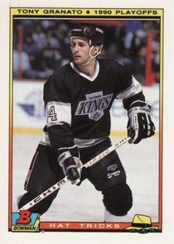 #18 Tony Granato - Los Angeles Kings - 1990-91 Bowman Hockey - Hat Tricks