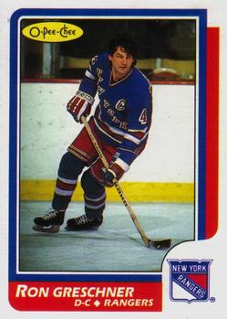 #18 Ron Greschner - New York Rangers - 1986-87 O-Pee-Chee Hockey
