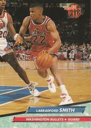 #190 LaBradford Smith - Washington Bullets - 1992-93 Ultra Basketball