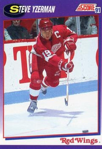 #190 Steve Yzerman - Detroit Red Wings - 1991-92 Score American Hockey