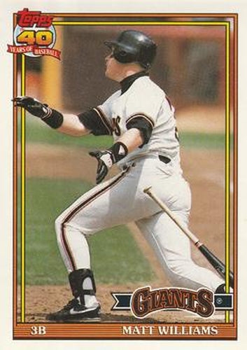 #190 Matt Williams - San Francisco Giants - 1991 O-Pee-Chee Baseball