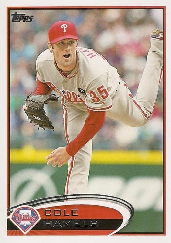#190 Cole Hamels - Philadelphia Phillies - 2012 Topps Baseball