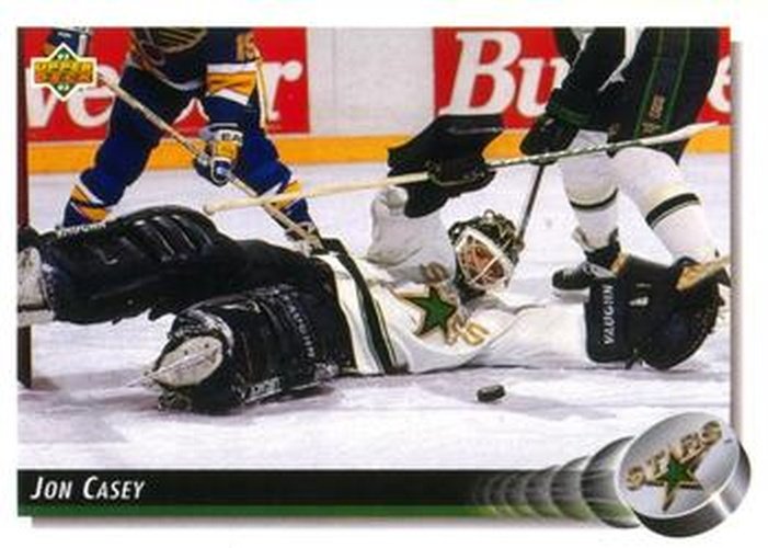 #190 Jon Casey - Minnesota North Stars - 1992-93 Upper Deck Hockey