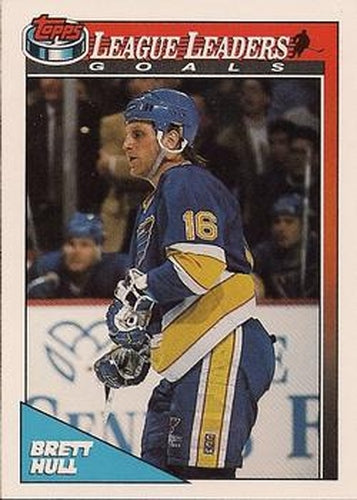 #190 Brett Hull - St. Louis Blues - 1991-92 Topps Hockey