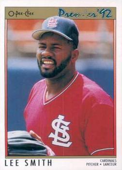 #190 Lee Smith - St. Louis Cardinals - 1992 O-Pee-Chee Premier Baseball