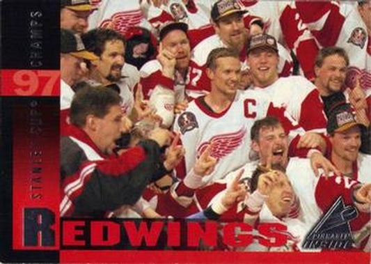 #190 Red Wings Champs - Detroit Red Wings - 1997-98 Pinnacle Inside Hockey