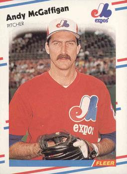 #190 Andy McGaffigan - Montreal Expos - 1988 Fleer Baseball