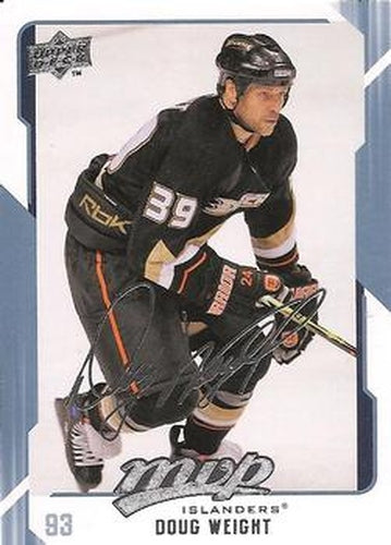 #190 Doug Weight - New York Islanders - 2008-09 Upper Deck MVP Hockey
