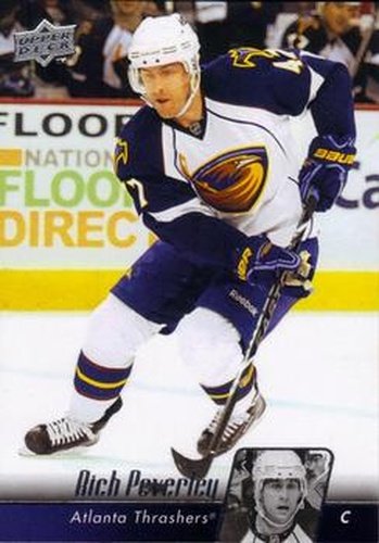 #190 Rich Peverley - Atlanta Thrashers - 2010-11 Upper Deck Hockey