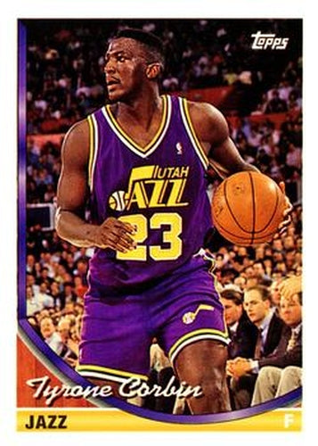 #190 Tyrone Corbin - Utah Jazz - 1993-94 Topps Basketball