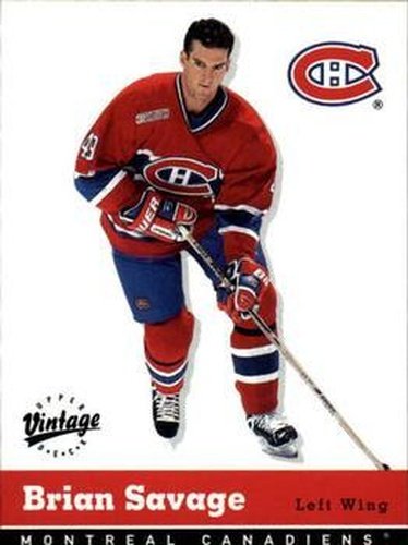 #190 Brian Savage - Montreal Canadiens - 2000-01 Upper Deck Vintage Hockey