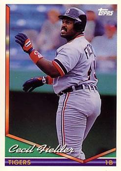 #190 Cecil Fielder - Detroit Tigers - 1994 Topps Baseball