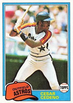 #190 Cesar Cedeno - Houston Astros - 1981 Topps Baseball