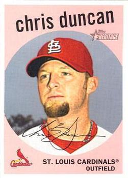 #190 Chris Duncan - St. Louis Cardinals - 2008 Topps Heritage Baseball