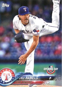 #190 Cole Hamels - Texas Rangers - 2018 Topps Opening Day Baseball