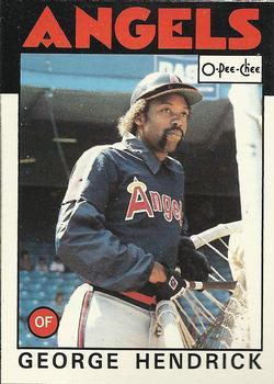 #190 George Hendrick - California Angels - 1986 O-Pee-Chee Baseball