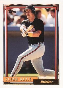 #190 Glenn Davis - Baltimore Orioles - 1992 Topps Baseball