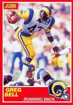 #190 Greg Bell - Los Angeles Rams - 1989 Score Football