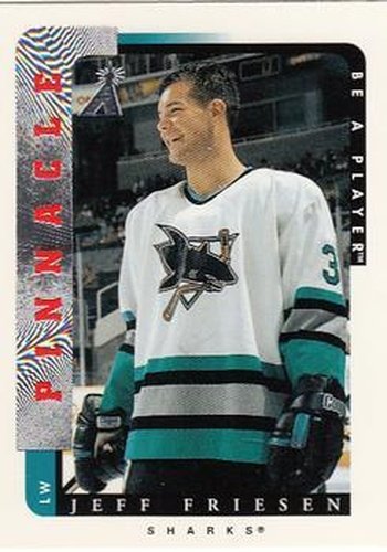 #190 Jeff Friesen - San Jose Sharks - 1996-97 Pinnacle Be a Player Hockey
