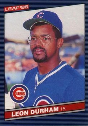 #190 Leon Durham - Chicago Cubs - 1986 Leaf Baseball