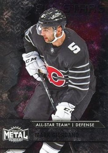 #190 Mark Giordano - Calgary Flames - 2020-21 Skybox Metal Universe Hockey
