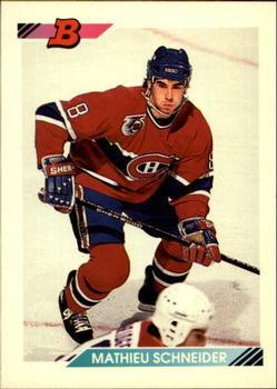 #190 Mathieu Schneider - Montreal Canadiens - 1992-93 Bowman Hockey