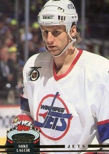 #190 Mike Lalor - Winnipeg Jets - 1992-93 Stadium Club Hockey