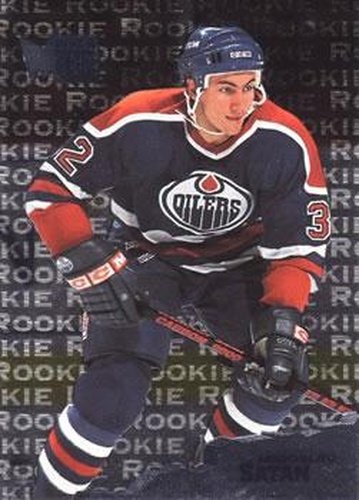 #190 Miroslav Satan - Edmonton Oilers - 1995-96 Metal Hockey