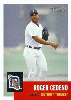 #190 Roger Cedeno - Detroit Tigers - 2002 Topps Heritage Baseball