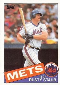 #190 Rusty Staub - New York Mets - 1985 Topps Baseball