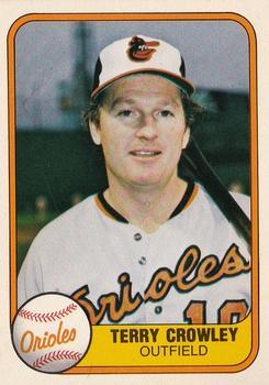 #190 Terry Crowley - Baltimore Orioles - 1981 Fleer Baseball