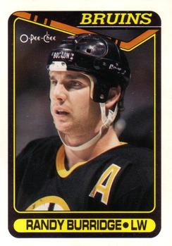 #190 Randy Burridge - Boston Bruins - 1990-91 O-Pee-Chee Hockey