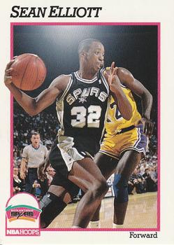 #190 Sean Elliott - San Antonio Spurs - 1991-92 Hoops Basketball