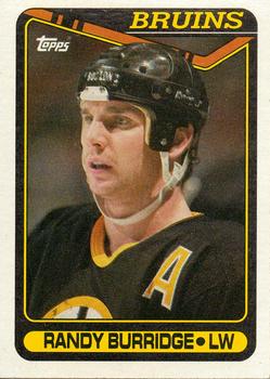#190 Randy Burridge - Boston Bruins - 1990-91 Topps Hockey