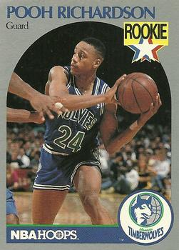 #190 Pooh Richardson - Minnesota Timberwolves - 1990-91 Hoops Basketball