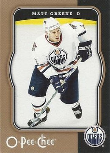 #190 Matt Greene - Edmonton Oilers - 2007-08 O-Pee-Chee Hockey